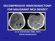 decompressive hemicraniectomy for malignant mca ... - RM Solutions