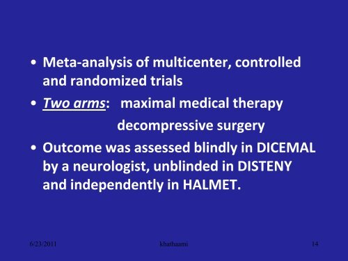 decompressive hemicraniectomy for malignant mca ... - RM Solutions