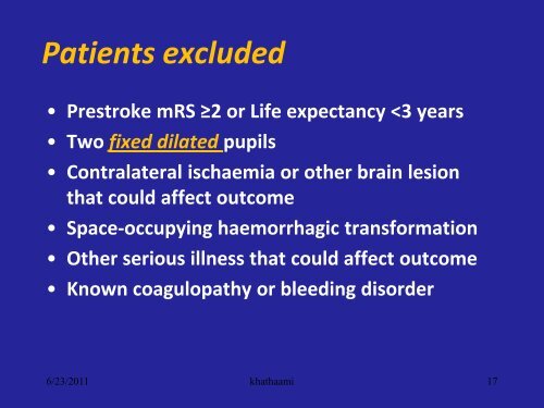 decompressive hemicraniectomy for malignant mca ... - RM Solutions