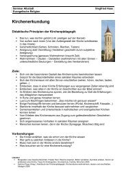 Kirchenerkundung - Staatliches Seminar Albstadt