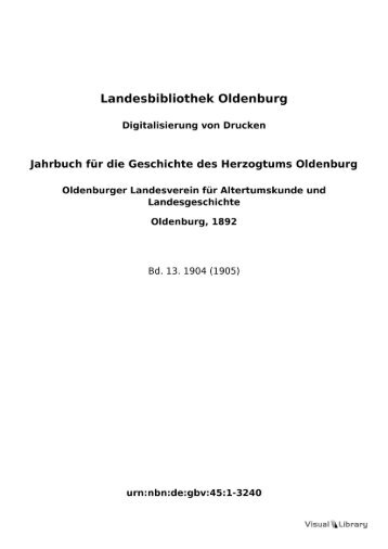 gewerbe- und handels-verein. - der Landesbibliothek Oldenburg