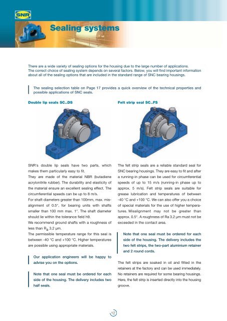 SNR : SNC Pillow Block Housings