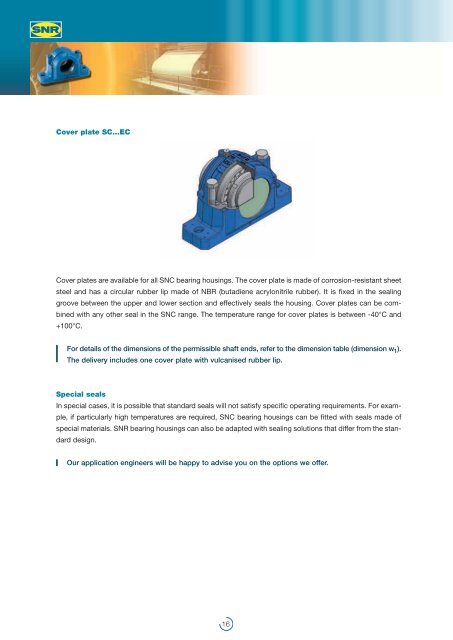 SNR : SNC Pillow Block Housings