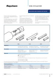 E-06, E-19 and E-50 - Tyco Thermal Controls