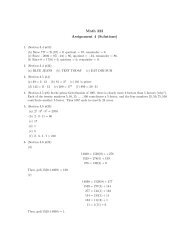 Math 222 Assignment 4 (Solutions)