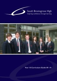 Year 10 Curriculum Guide 09 - South Bromsgrove High School ...