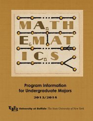 Program Information for Undergraduate Majors - Department of ...