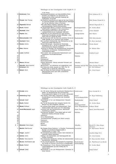 Pommern - Genealogisches Archiv Kreplin - Studienstelle Ostdeutsche