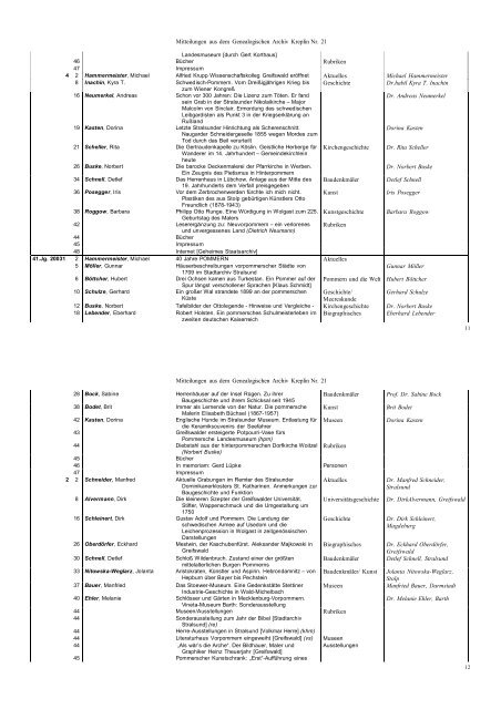 Pommern - Genealogisches Archiv Kreplin - Studienstelle Ostdeutsche