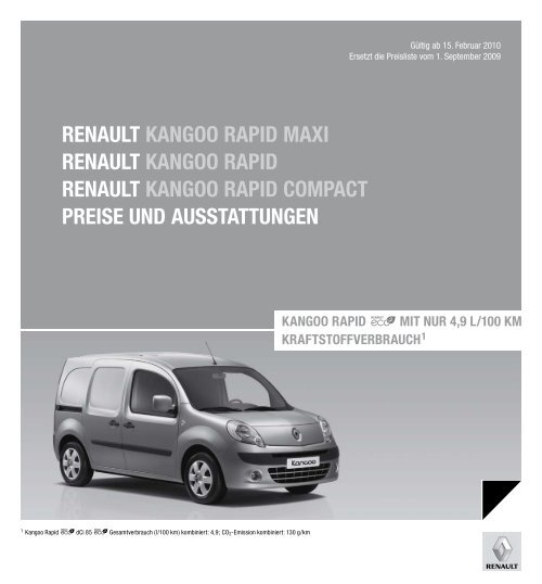 Renault Kangoo Rapid MaXi Renault Kangoo Rapid Renault ...