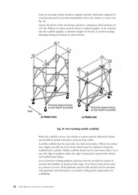 Of for the safe erection and use of scaffolding