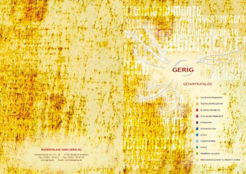 Musikverlage Hans Gerig Kg