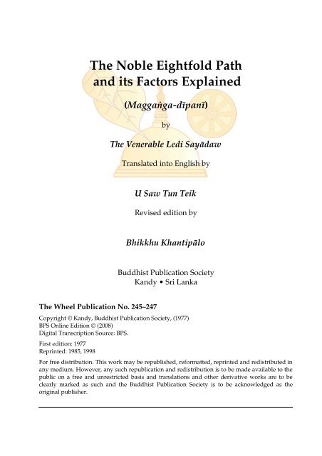 The Noble Eightfold Path And Its Factors Explained