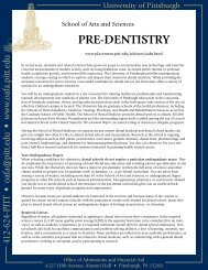 PRE-DENTISTRY - Undergraduate Admissions & Financial Aid ...