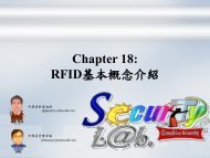 Chapter 18: RFID基本概念介紹 - 中興大學資訊安全研究室