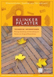 Klinkerpflaster - Arbeitsgemeinschaft Pflasterklinker eV, Bonn