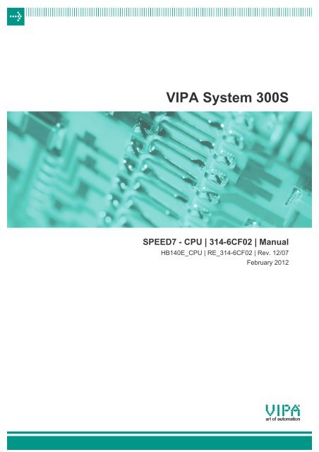 VIPA System 300S SPEED7 - CPU | 314-6CF02 | Manual - Vipa.com