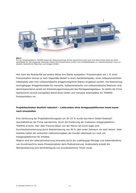 Wie viel Modularität braucht die Montage? - Xpertgate GmbH & Co. KG