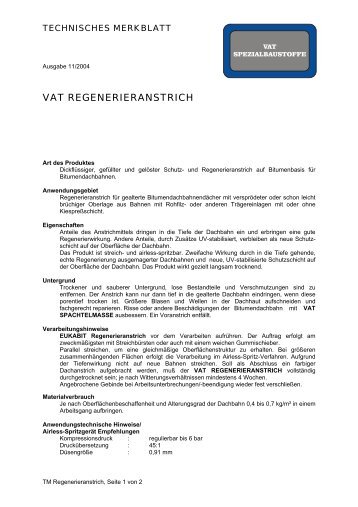 EUKABIT Regenerieranstrich - Vat-spezialbaustoffe.de