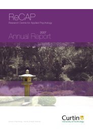 2007 Annual Report [.pdf] - Health Sciences - Curtin University