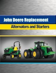 JOHN DEERE Replacement Alternators And Starters - WAIglobal