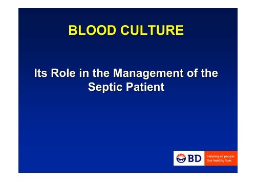 Blood Culture Seminar parts I II and III