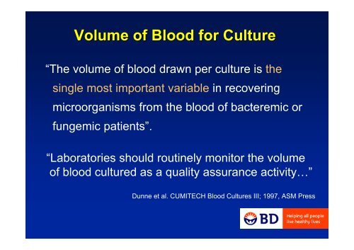 Blood Culture Seminar parts I II and III