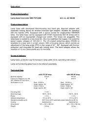 Data sheet 1 Product designation Lamp base broncolor ... - Studio NM