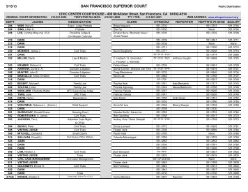 SAN FRANCISCO SUPERIOR COURT - Superior Court of California