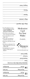 Wallet Medication Card - Mission Health