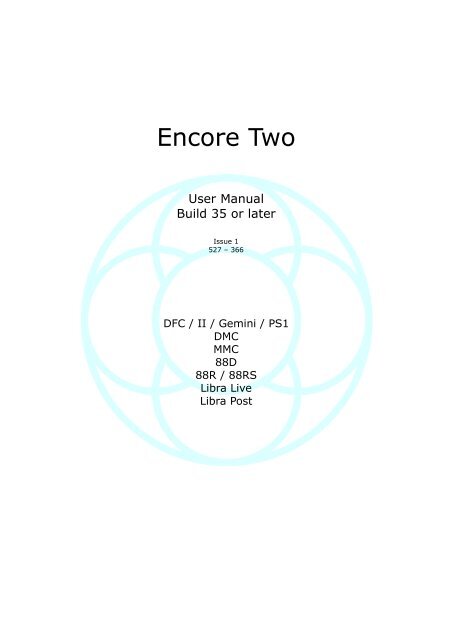Encore Two User Manual - AMS Neve