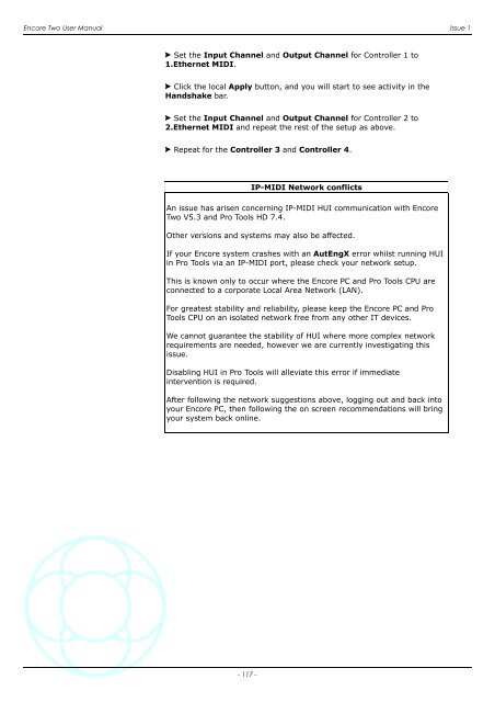 Encore Two User Manual - AMS Neve