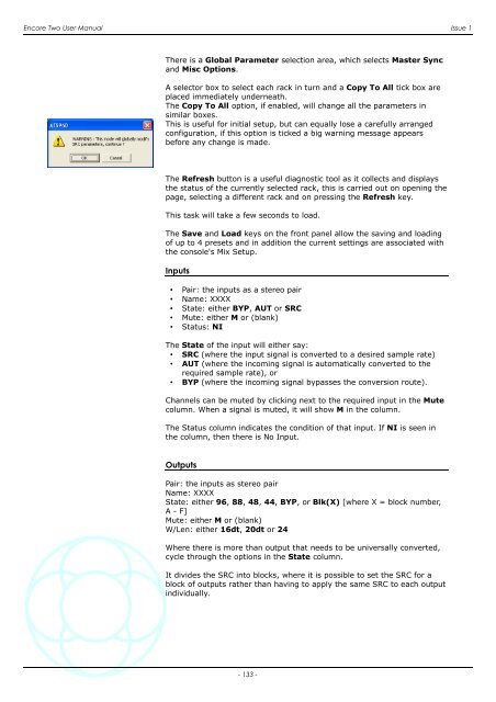 Encore Two User Manual - AMS Neve