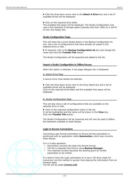 Encore Two User Manual - AMS Neve