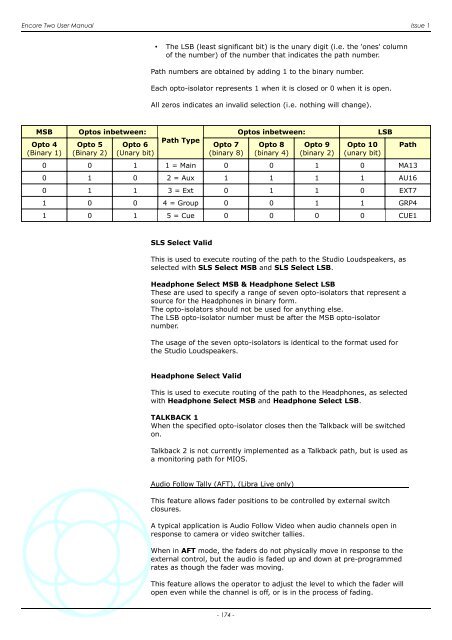 Encore Two User Manual - AMS Neve