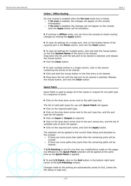 Encore Two User Manual - AMS Neve