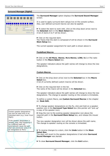 Encore Two User Manual - AMS Neve