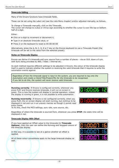 Encore Two User Manual - AMS Neve