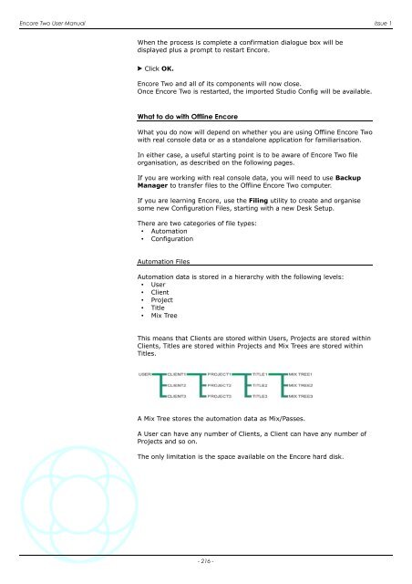 Encore Two User Manual - AMS Neve