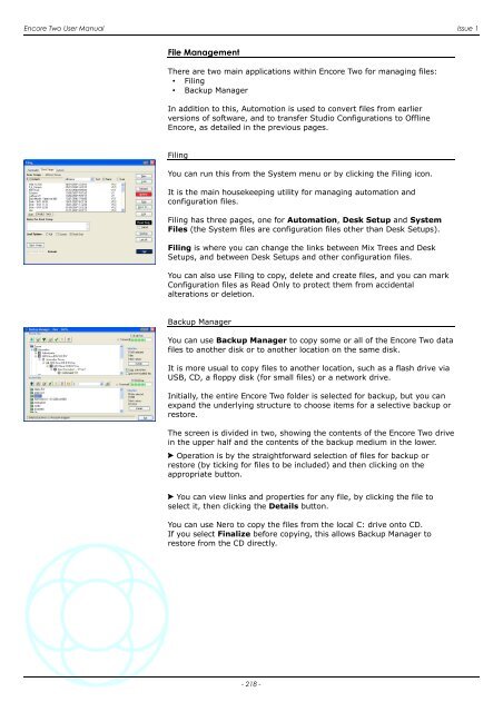 Encore Two User Manual - AMS Neve