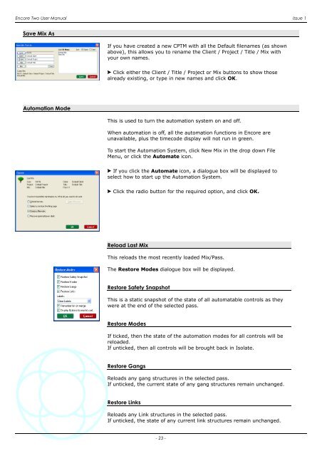 Encore Two User Manual - AMS Neve