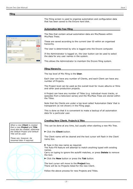 Encore Two User Manual - AMS Neve