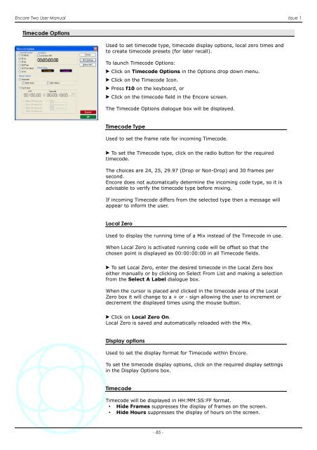 Encore Two User Manual - AMS Neve