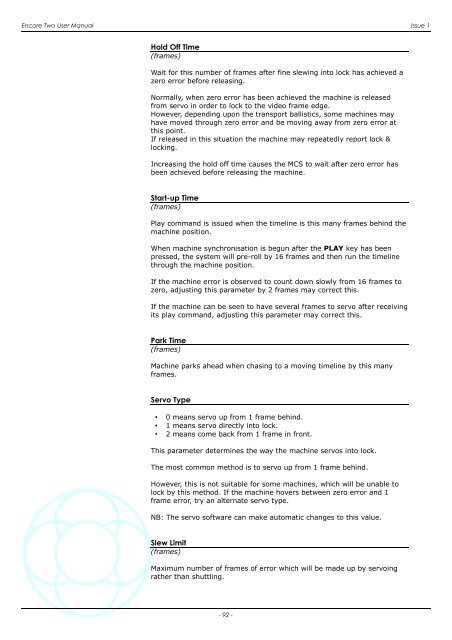 Encore Two User Manual - AMS Neve