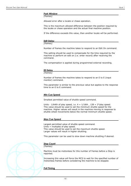 Encore Two User Manual - AMS Neve