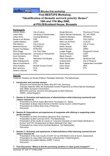 “Identification of thematic network priority themes”