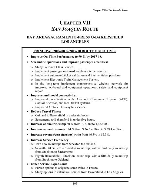 California State Rail Plan 2007-08 to 2017-18