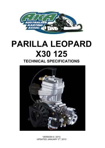 PARILLA LEOPARD X30 125 - Australian Karting Association