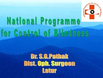 National Programme for Control of Blindness - Latur District