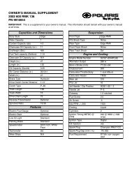 owner's manual supplement 2002 600 rmk 136 pn 9916944 - Polaris